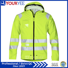 Waterproof Safety High Visibility Hi Vis PU Rain Jackets (YFG115)